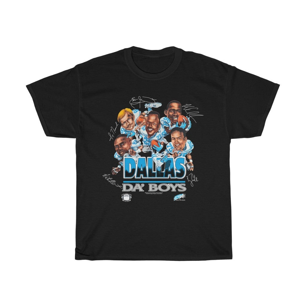 Vintage Dallas Cowboys World Champions Caricature 90S Unisex Heavy Cotton Tee 211015