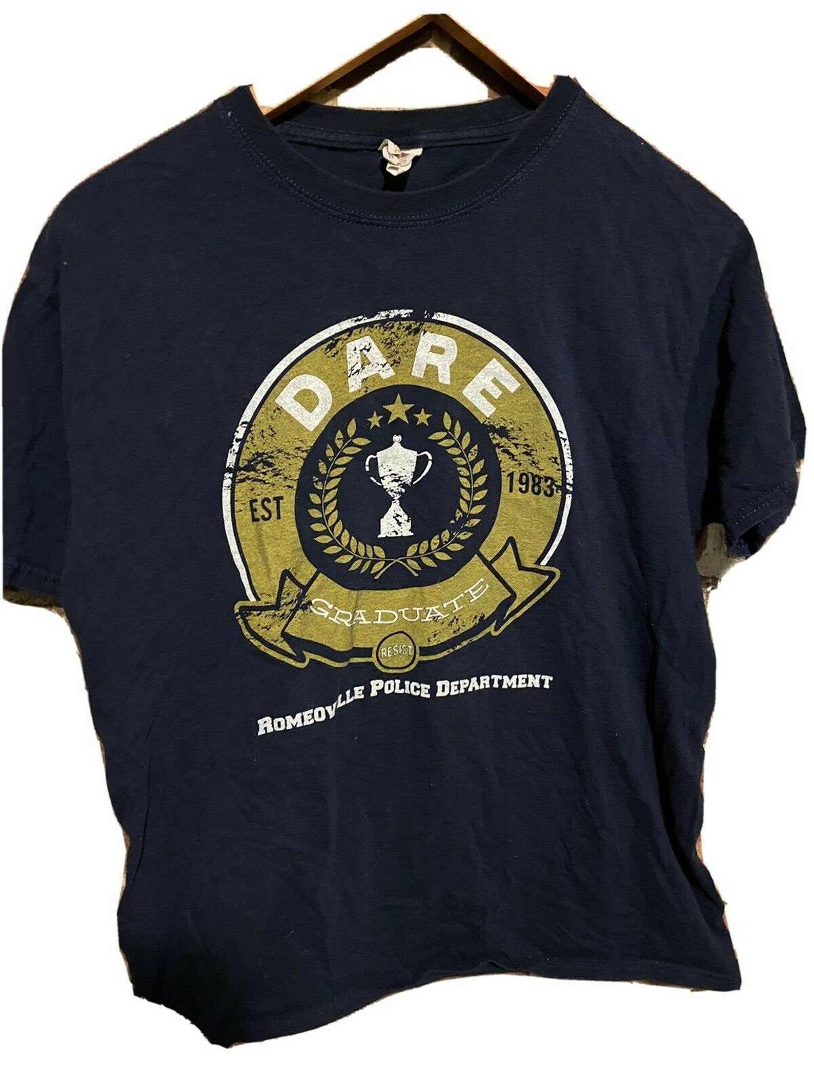 Vintage Dare Black Graphic T-Shirt To Keep Off Drugs Dare