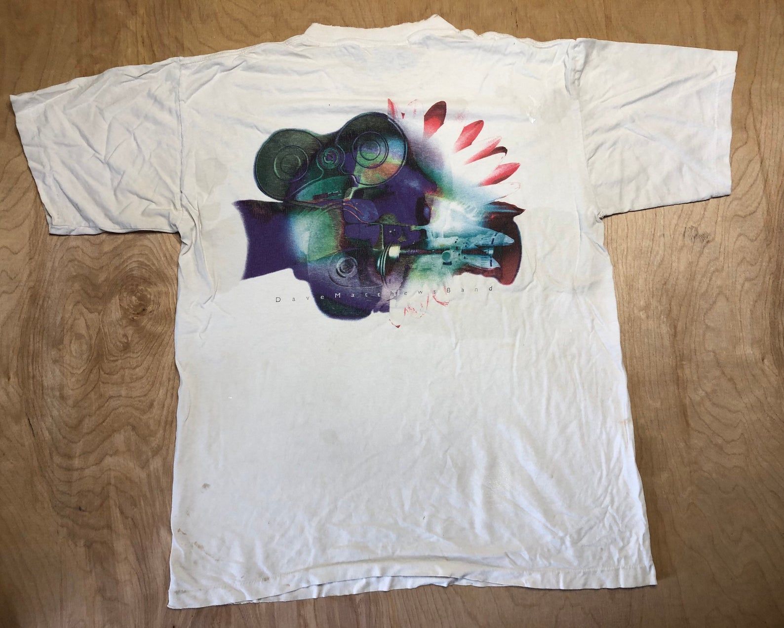 Vintage Dave Matthews Band Tshirt Crash Distressed 90S Single Stitch Song Album Shirt