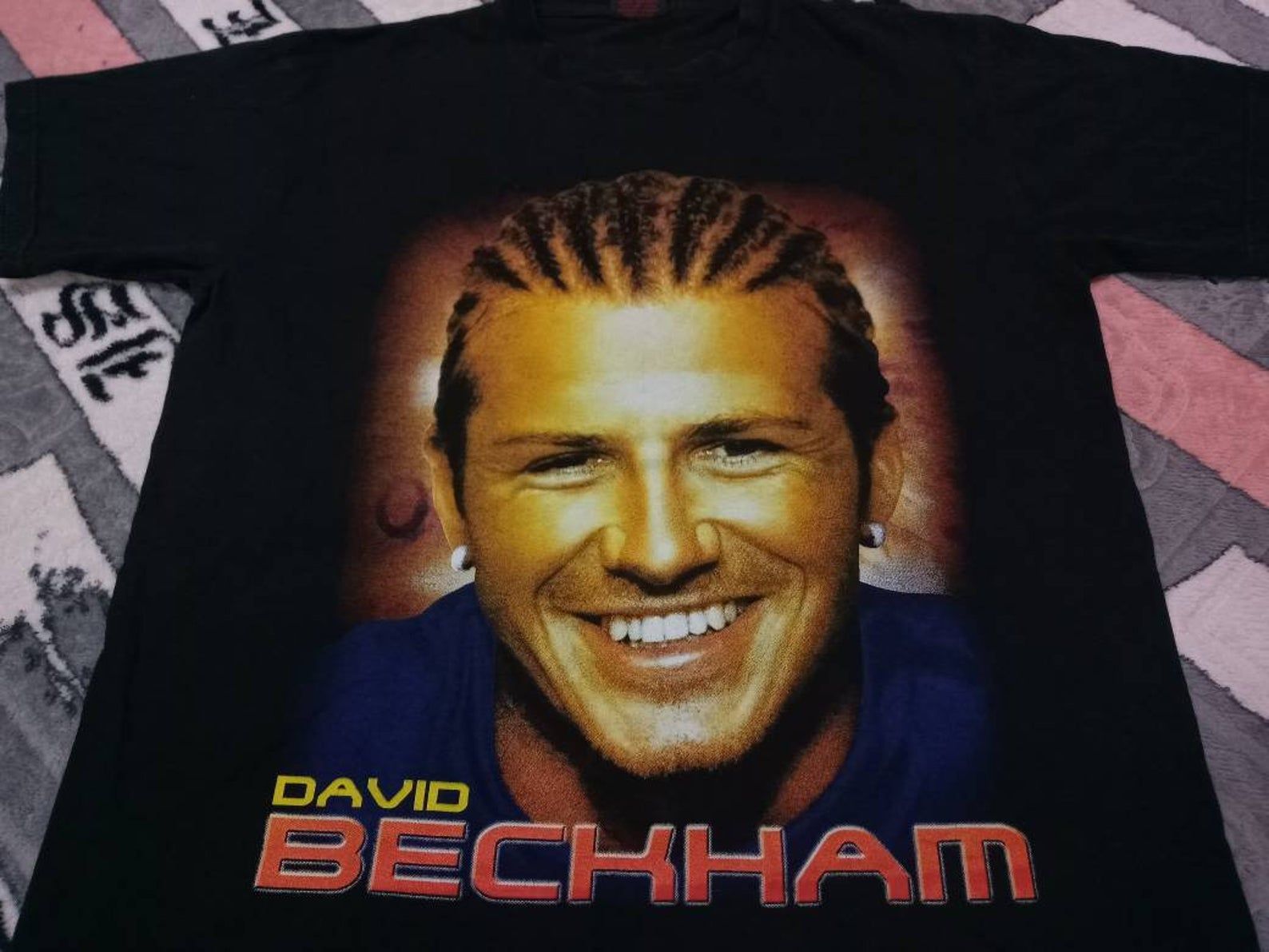 Vintage David Beckham Football Rap Tees Player T Shirt