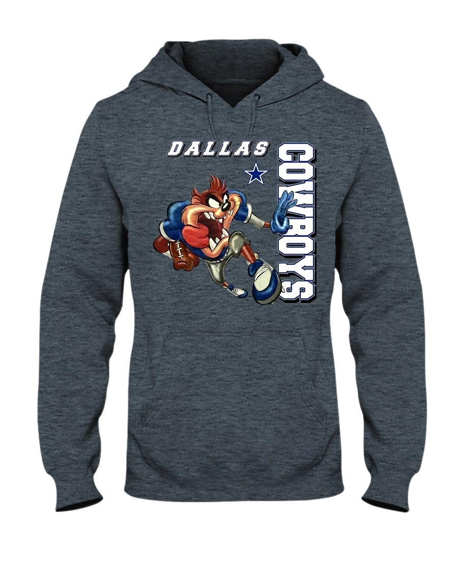 Vintage Dead Stock 1997 Dallas Cow Looney Tunes Taz Hoodie 211208