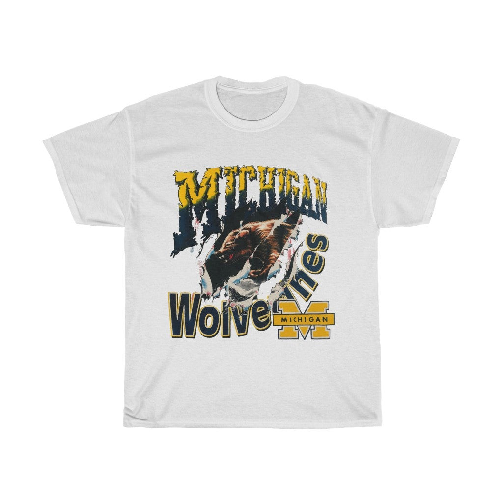 Vintage Deadstock Michigan Wolverines Unisex Heavy Cotton Tee 211017