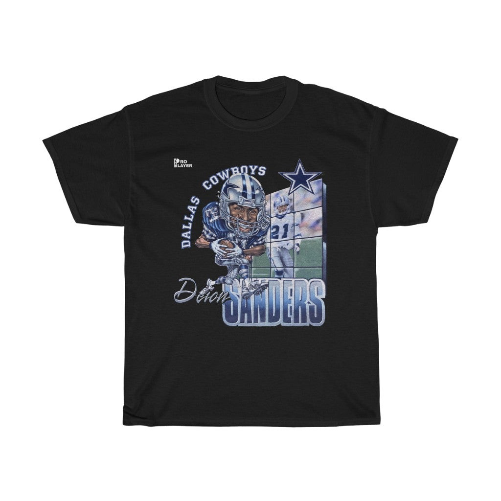 Vintage Deion Sanders Caricature 90S Unisex Heavy Cotton Tee 211117