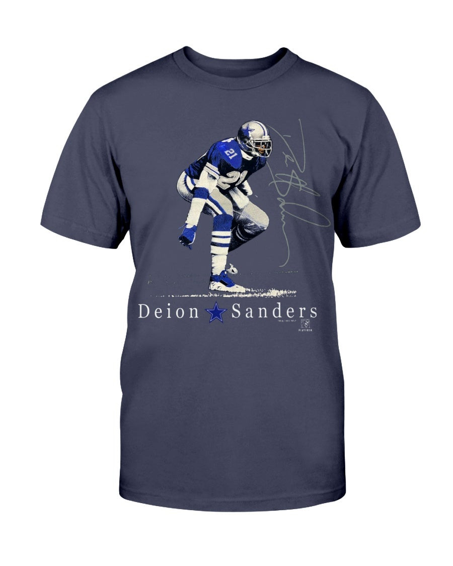 Vintage Deion Sanders Dallas Cowboys 1995 T Shirt 211002