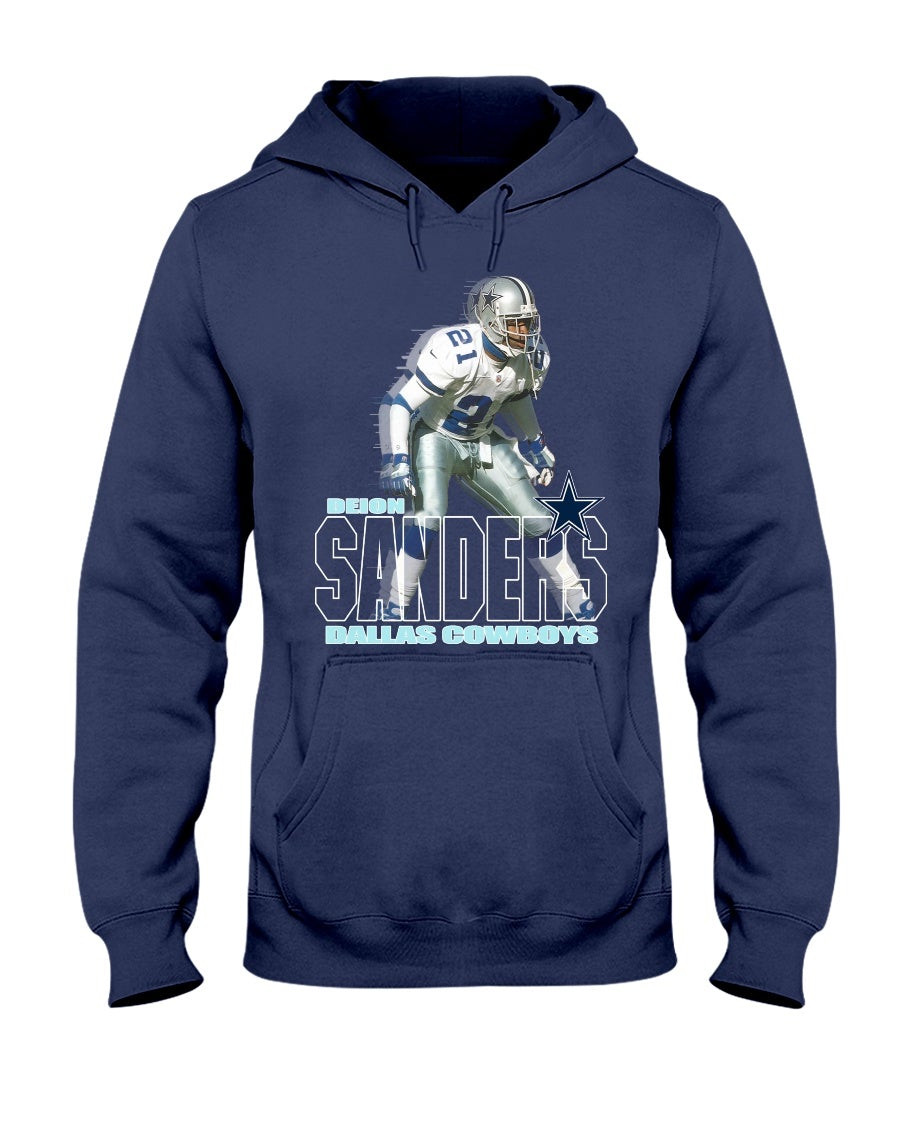 Vintage Deion Sanders Dallas Cowboys Nfl Football Prime Time Salem Hoodie 211002