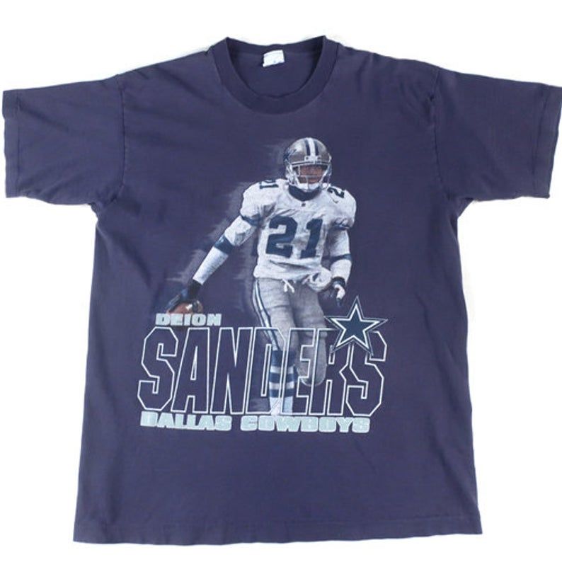 Vintage Deion Sanders Dallas Cowboys Nfl Football Prime Time Salem Shirt