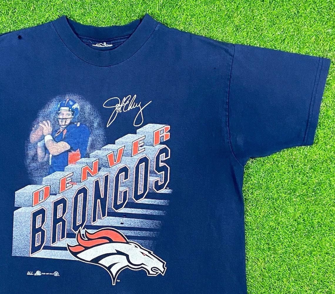 Vintage Denver Broncos John Elway NFL Football 90s Colorado 1990s Afc Classic Qb Super Bowl Shirt