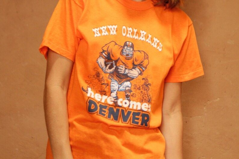 Vintage Denver Broncos Super Bowl Football T Shirt Incredibly Rare 1979 T Shirt