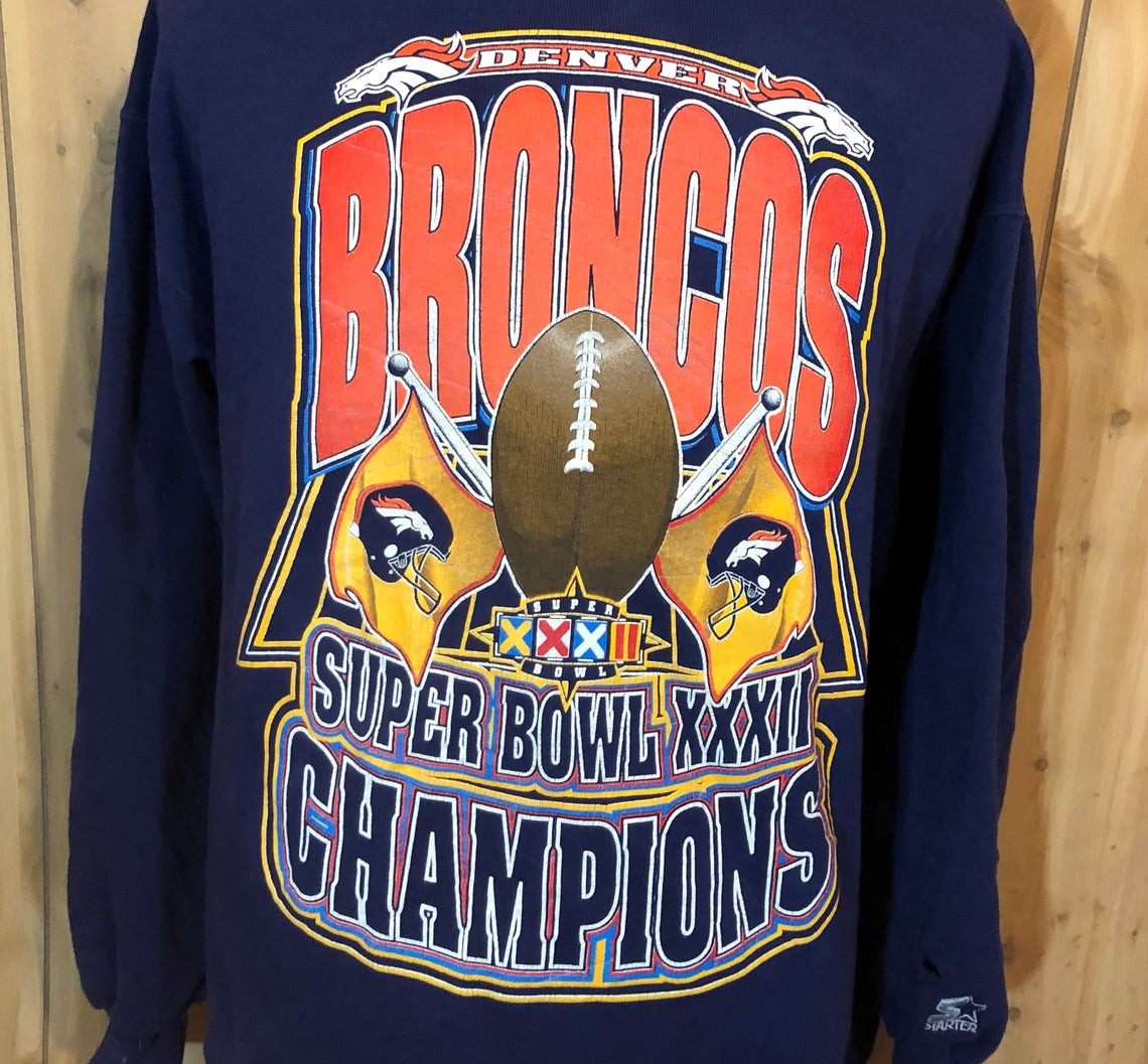 Vintage Denver Broncos Super Bowl XXXII Starter 1998 NFL Football Shirt