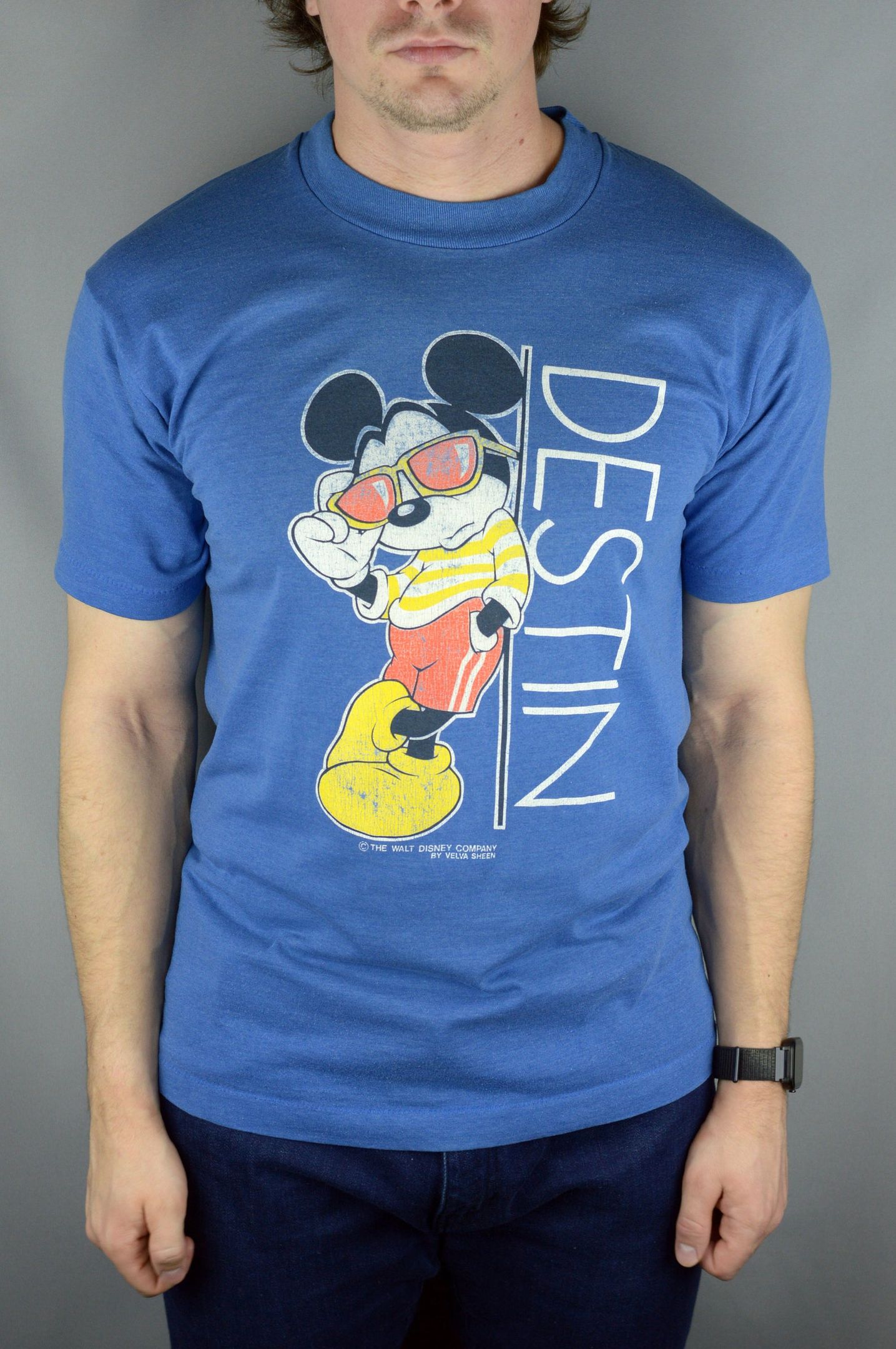 Vintage Destin Mickey Mouse 90S T Shirt Made In Usa Single Stitch