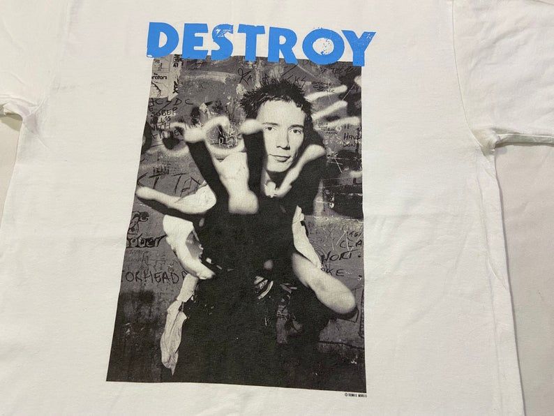 Vintage Destroy Sex Pistols By Dennis Morris Shirt