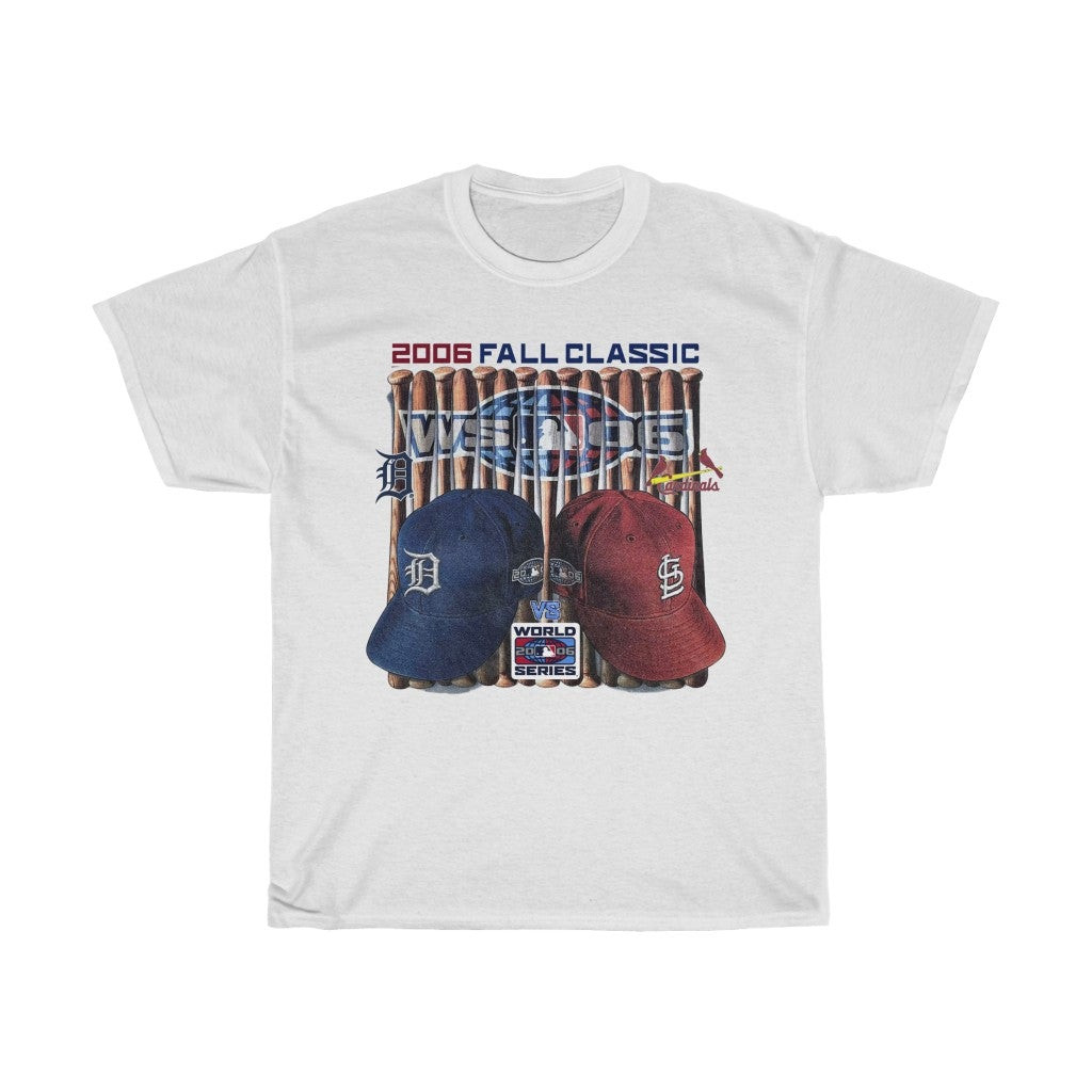 Vintage Detroit Tigers And St Louis Cardinals Mlb 2006 Graphic Unisex Heavy Cotton Tee 211030