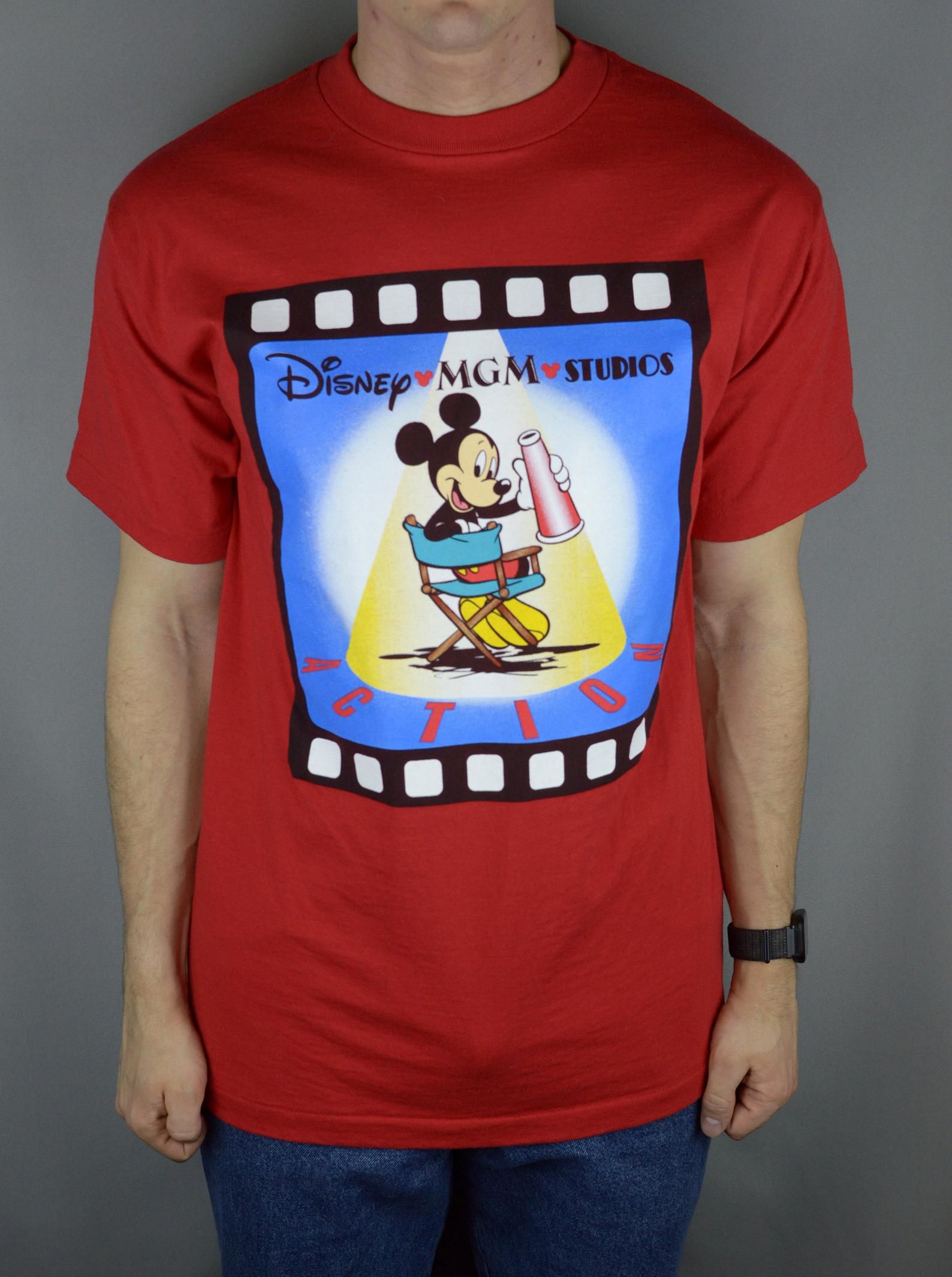 Vintage Disney Mgm Studios Mickey T Shirt Single Stitch Made In Usa