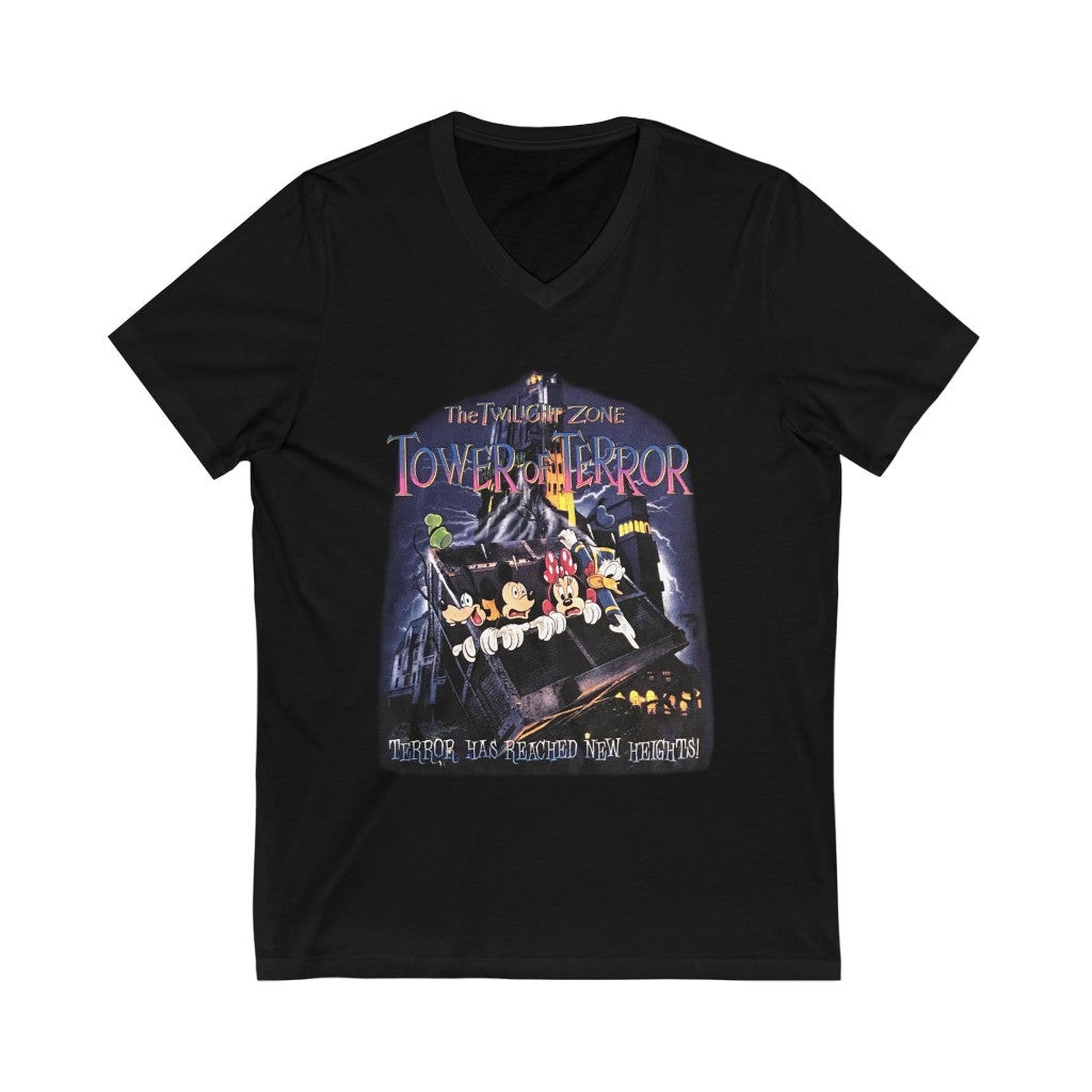 Vintage Disney Tower Of Terror V Neck Tee 082021