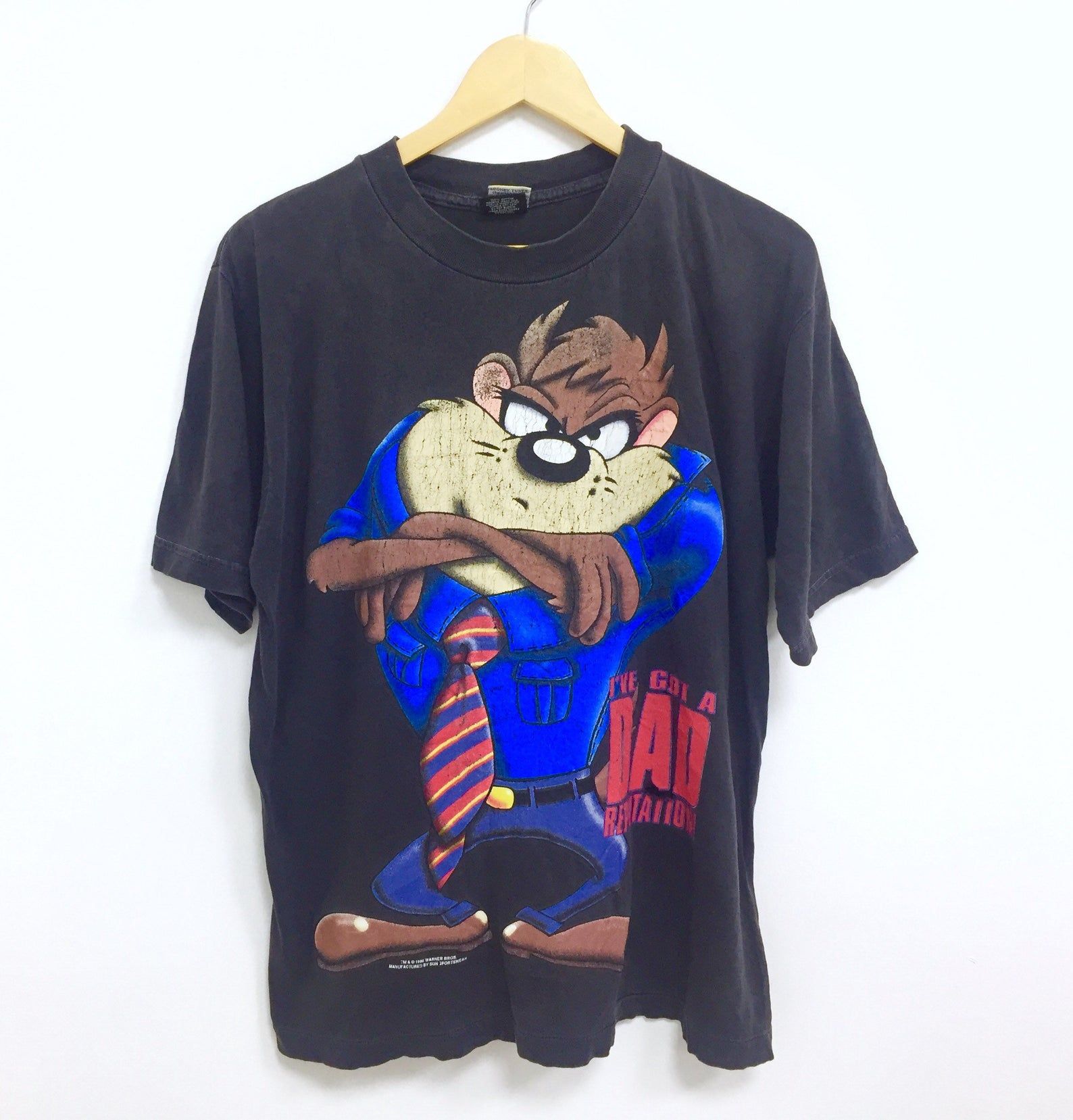 Vintage Distressed 1996 Tazmania 'I Got A Dad Reputation' By Warners Bros Production