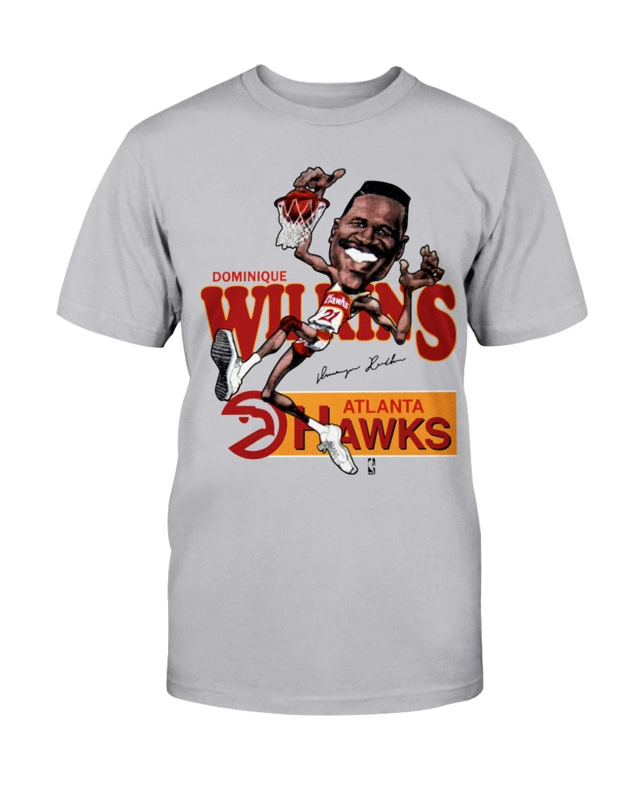 Vintage Dominique Wilkins Caricature Nba Basketball Atlanta Hawks T Shirt 211027 vintage dominique wilkins caricature nba basketball atlanta hawks t shirt 211027 oqsmz
