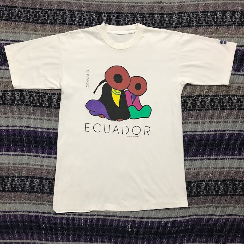 Vintage Ecuador Art Shirt Graphic Tee Mens Small 80S 90S Boho Hippie Shirt Aesthetic Abstract Art T Shirt In White vintage ecuador art shirt graphic tee mens small 80s 90s boho hippie shirt aesthetic abstract art t shirt in white jzt0j