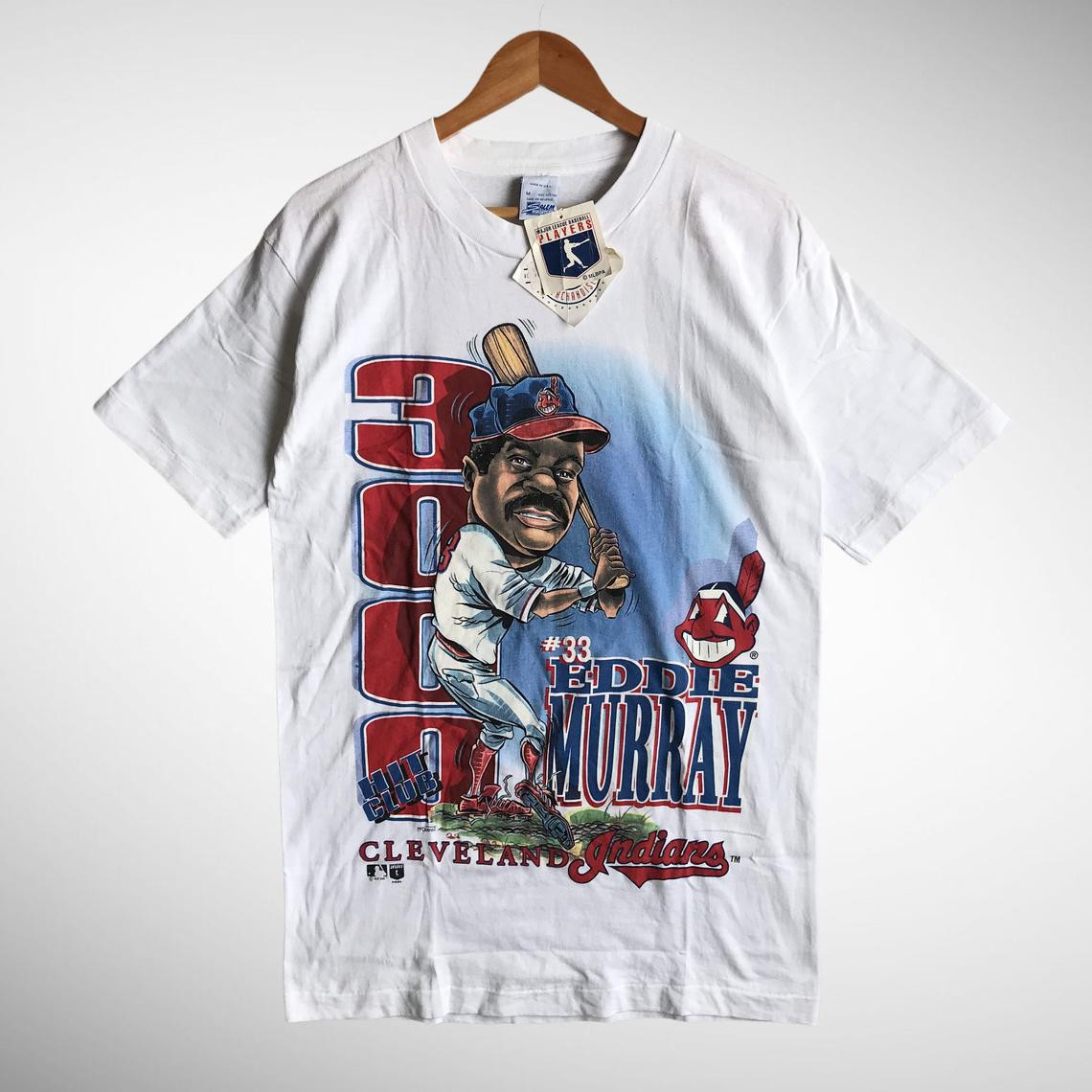 Vintage Eddie Murray 33 Cleveland Indians Eddie Murray 300 Mlb Lagend Vintage 90s No tag shirt vintage eddie murray 33 cleveland indians eddie murray 300 mlb lagend vintage 90s no tag shirt mzlkz