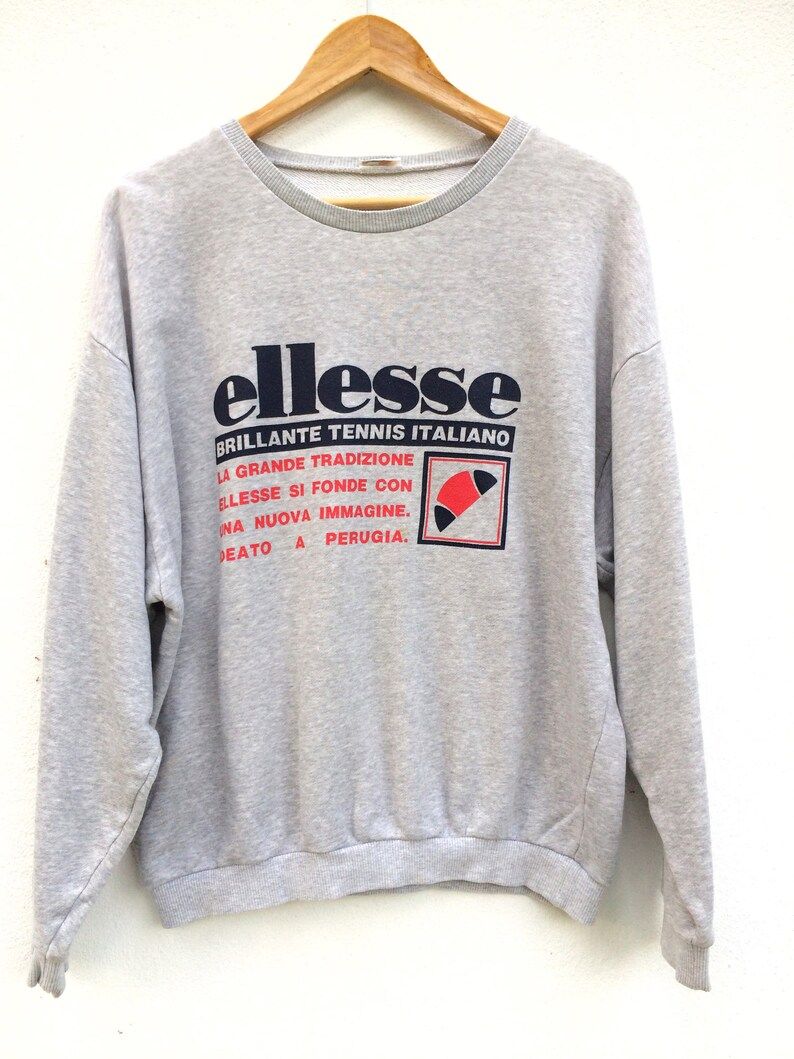 Vintage Ellesse Cotton Crewneck Longsleeve Sweatshirtsportwea