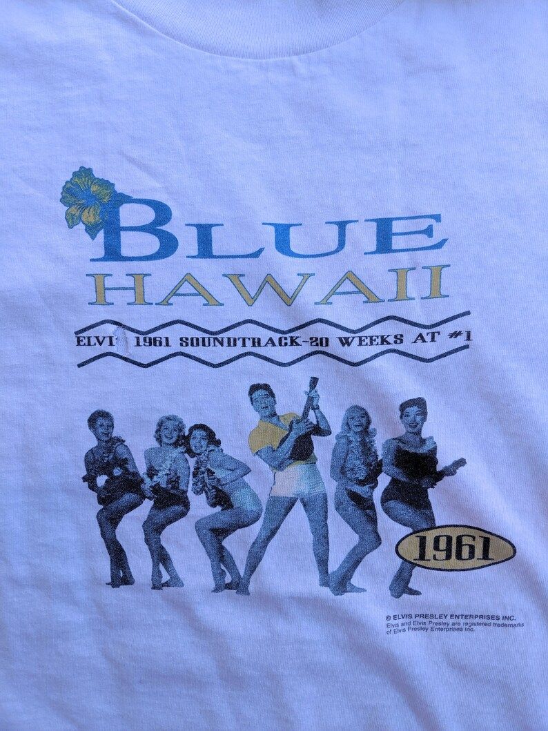 Vintage Elvis Blue Hawaii T Shirt vintage elvis blue hawaii t shirt wm3ts