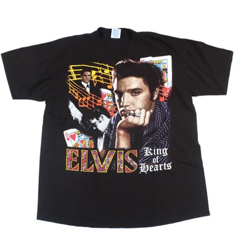 Vintage Elvis Presley King of Hearts 90s Rock Shirt