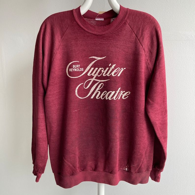 Vintage Favorite Post Of The Week 70S Truly Shredded Beat Up Thrashed Thin Worn Burt Reynolds Jupiter Theater Sweatshirt