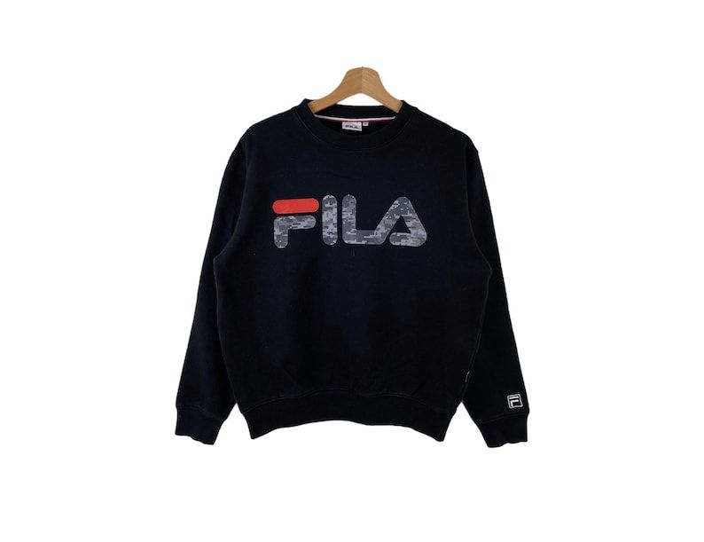 Vintage Fila Camo Sweatshirt Crewneck Big Logo