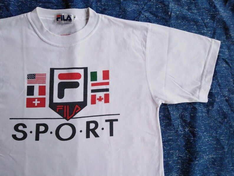 Vintage Fila Tshirt Fila Sport Tshirt 90S Fila Tshirt Vintage Spotwear