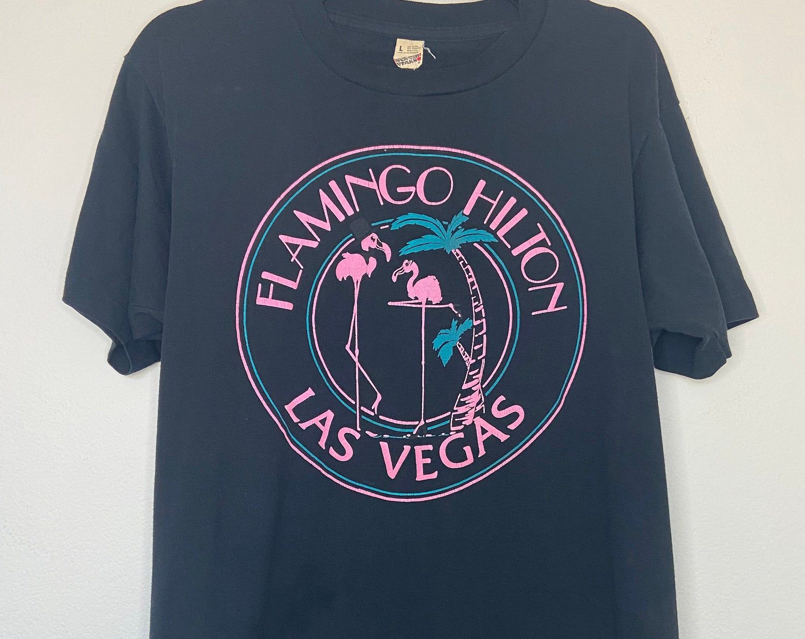 Vintage Flamingo Hilton Hotel Las Vegas Nevada Screen Stars T-Shirt