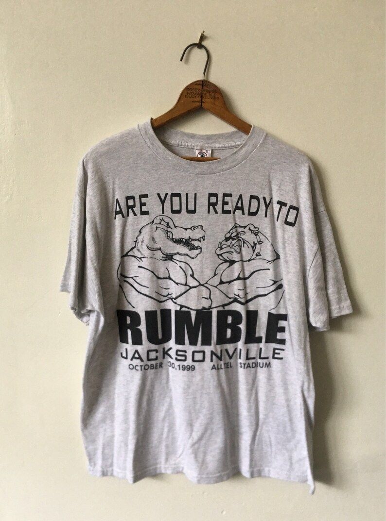 Vintage Florida Georgia 1990S 90S Florida Gators V Georgia Bulldogs Jacksonville Florida Football Game T Shirt