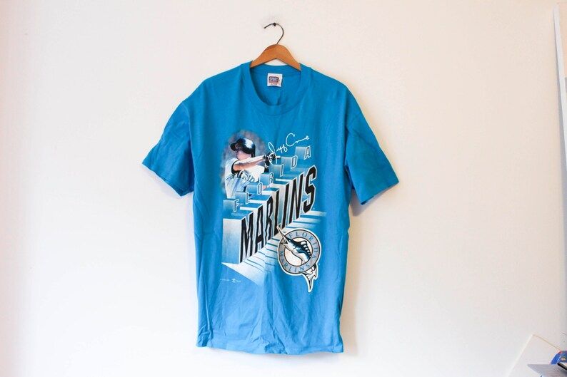 Vintage Florida Marlins Baseball Jeff Conine T Shirt
