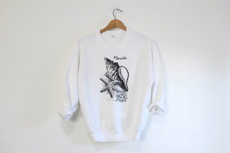 Vintage Florida Seashell Official Beach Comber Sweatshirt