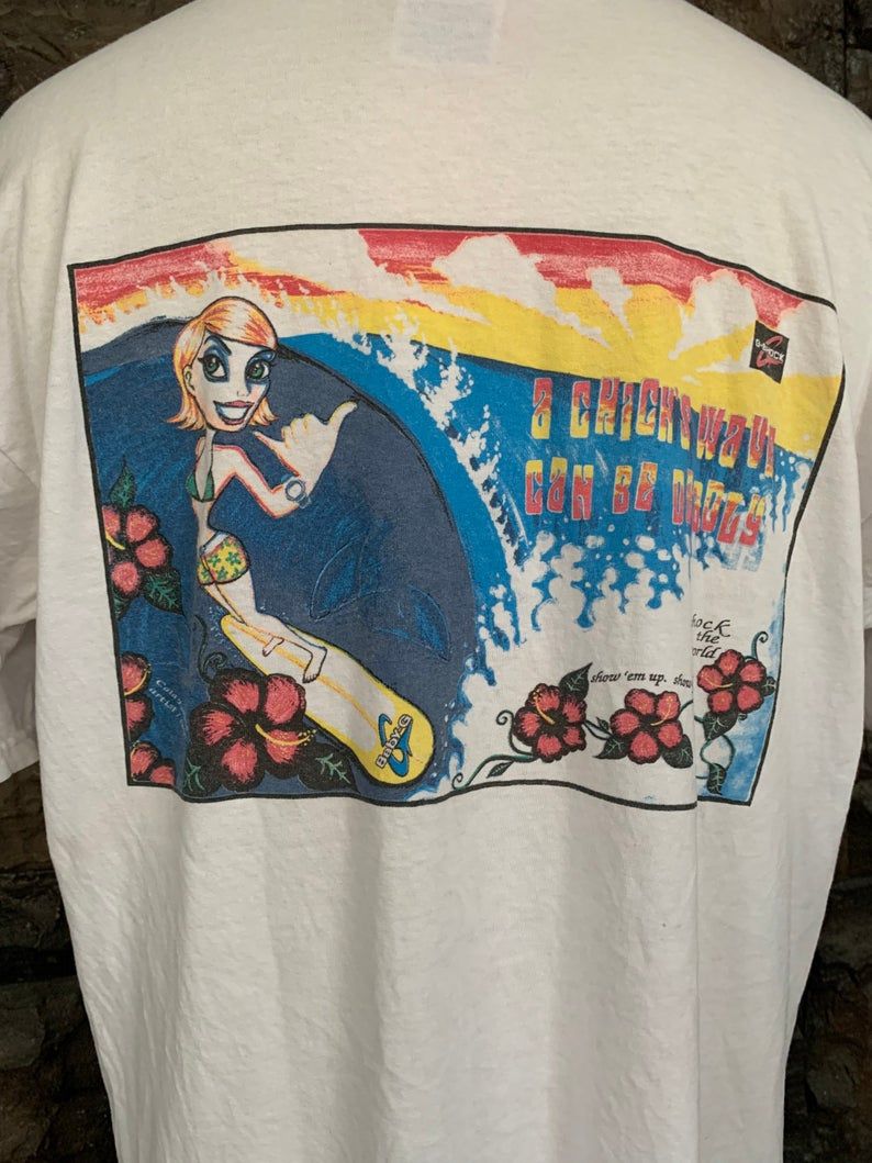 Vintage G Shock Baby G Watch Sexy Chicks Surfer Caia Koopman Artist Shirt