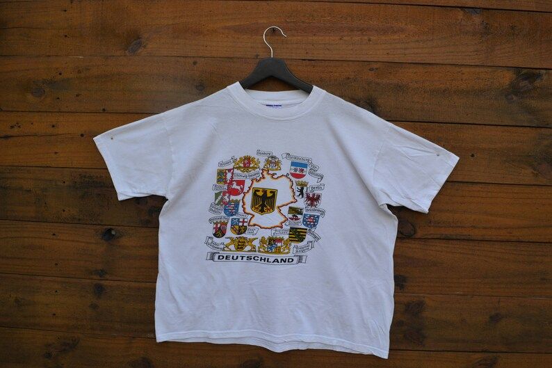 Vintage Germany Deutschland Country With 16 Federal State Flags Arge T Shirt
