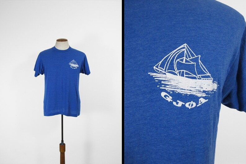Vintage Gja Brooklyn T Shirt Soccer Club Blue Distressed Soft And Thin