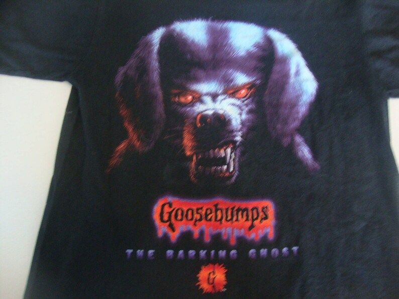 Vintage Goosebumps The Barking Ghost Spooky Dog Tv Show T Shirt