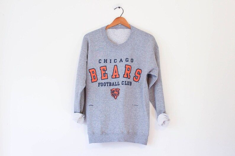 Vintage Gray Chicago Illinois Bears Football Sweatshirt