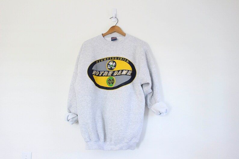 Vintage Gray Notre Dame Fighting Irish Sweatshirt