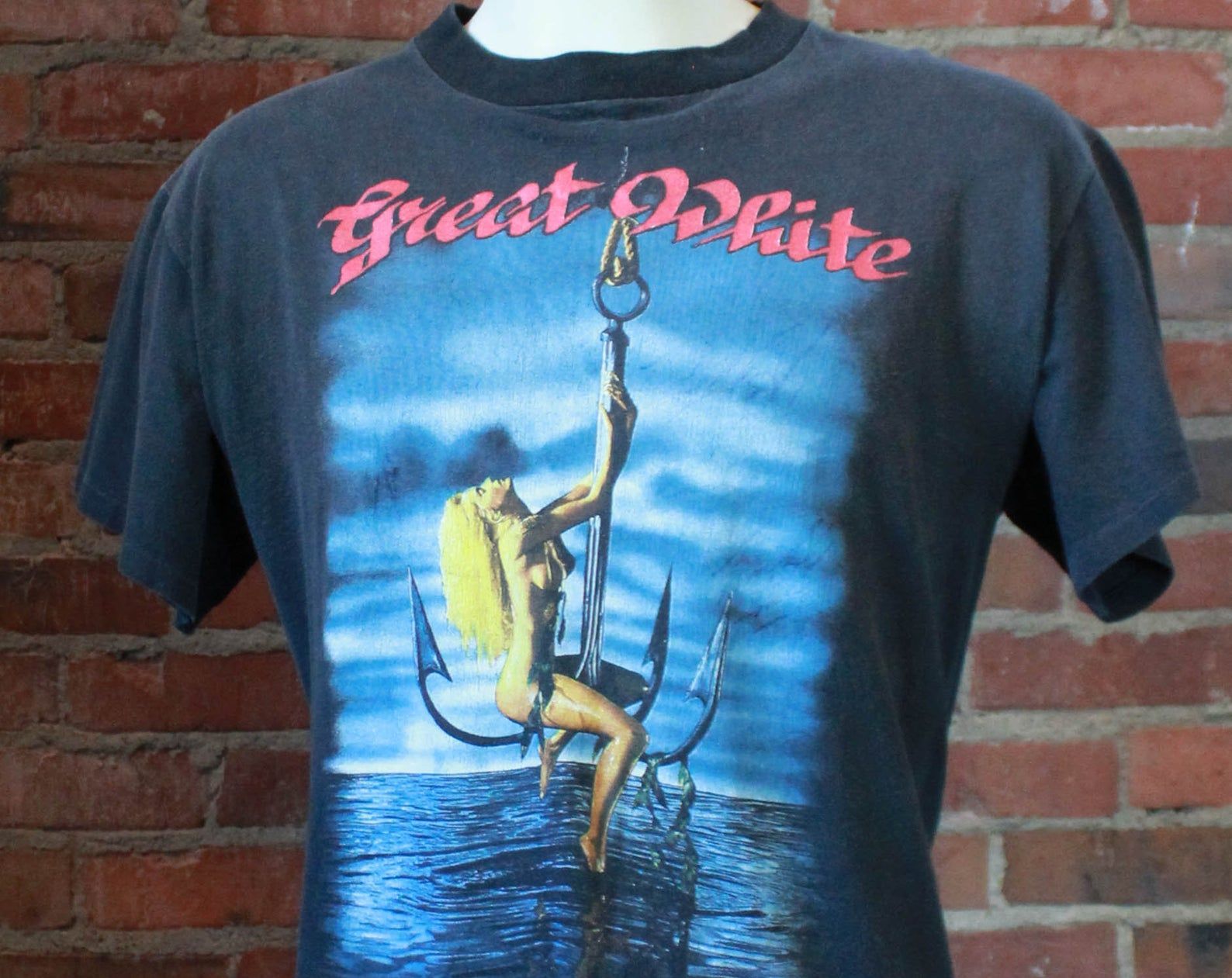 Vintage Great Concert T Shirt 1991 Hooked Unisex Hard Rock
