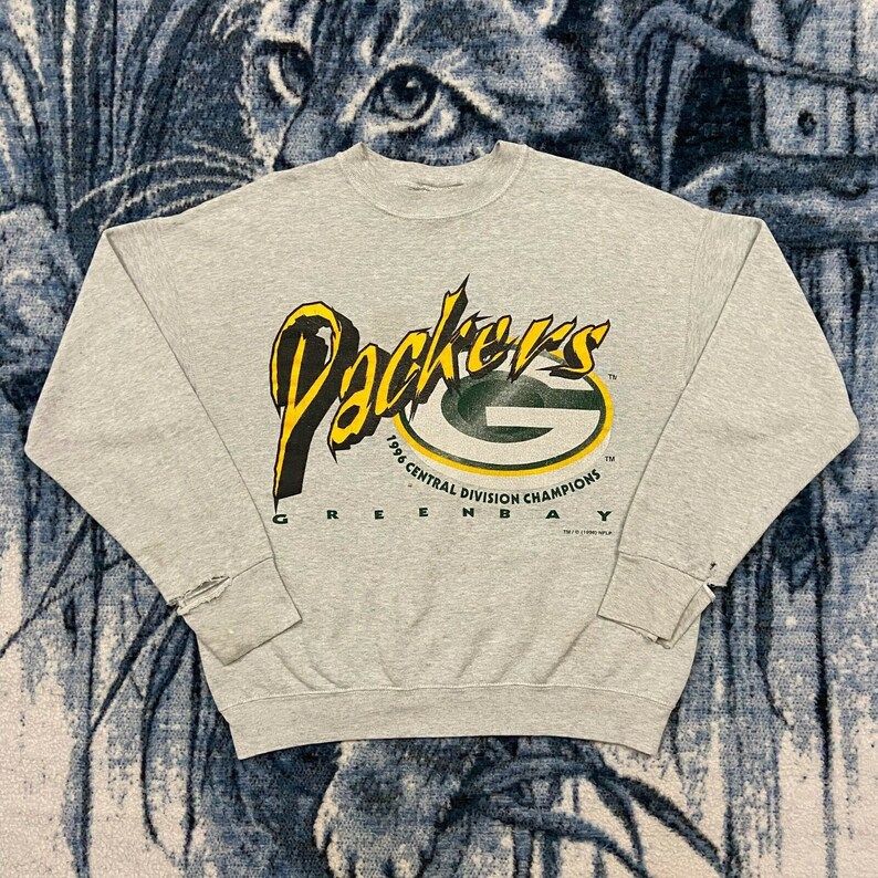 Vintage Green Bay Packers Sweatshirt Crewneck Football Pullover 90S Mens Large 1996