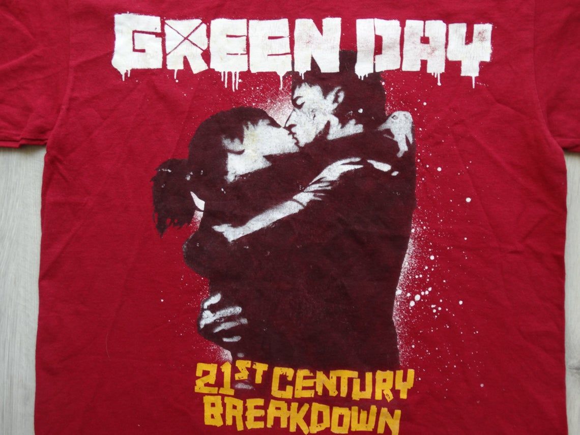 Vintage Green Day Band Tour 21S Century Breakdown Shirt