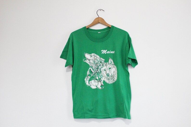 Vintage Green Maine Wilderness T Shirt