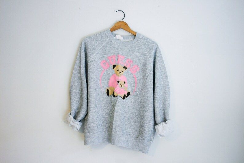 Vintage Guess Jeans Teddy Bear Sweatshirt