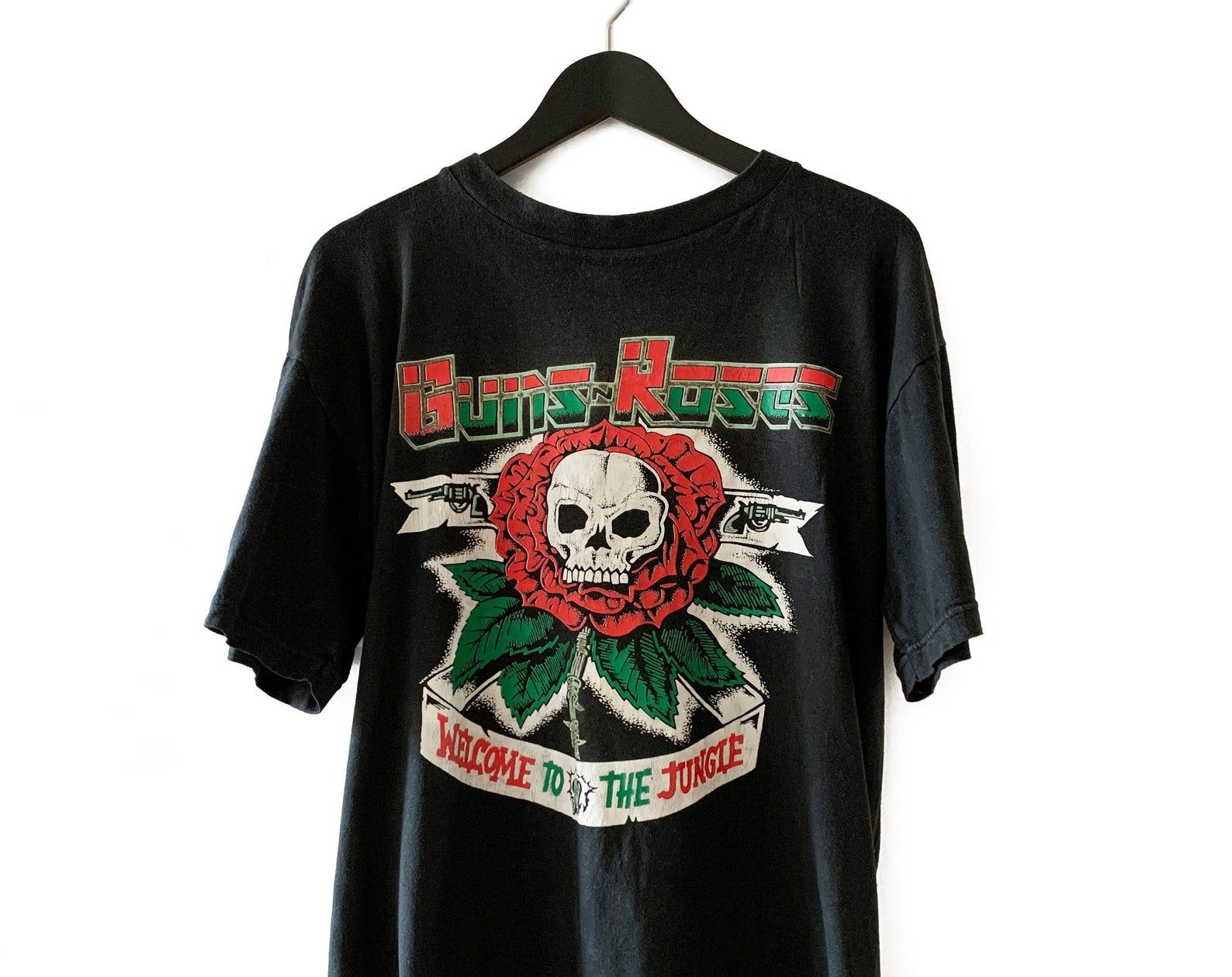 Vintage Guns N Roses 1987 Welcome To The Jungle T Shirt X Really Rare Slash A Rose