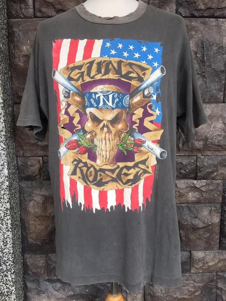 Vintage Guns N Roses Band Here Today Gone To Hell Shirt