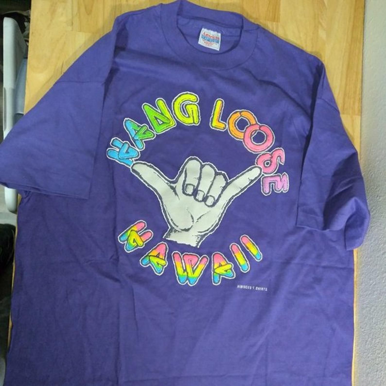 Vintage Hang Loose Hawaii Neon Logo T-Shirt