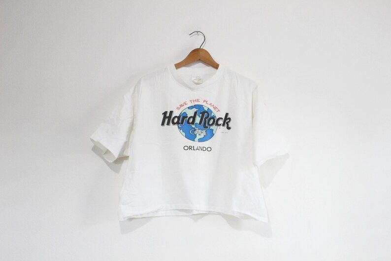 Vintage Hard Rock Cafe Orlando Florida Crop Top T Shirt