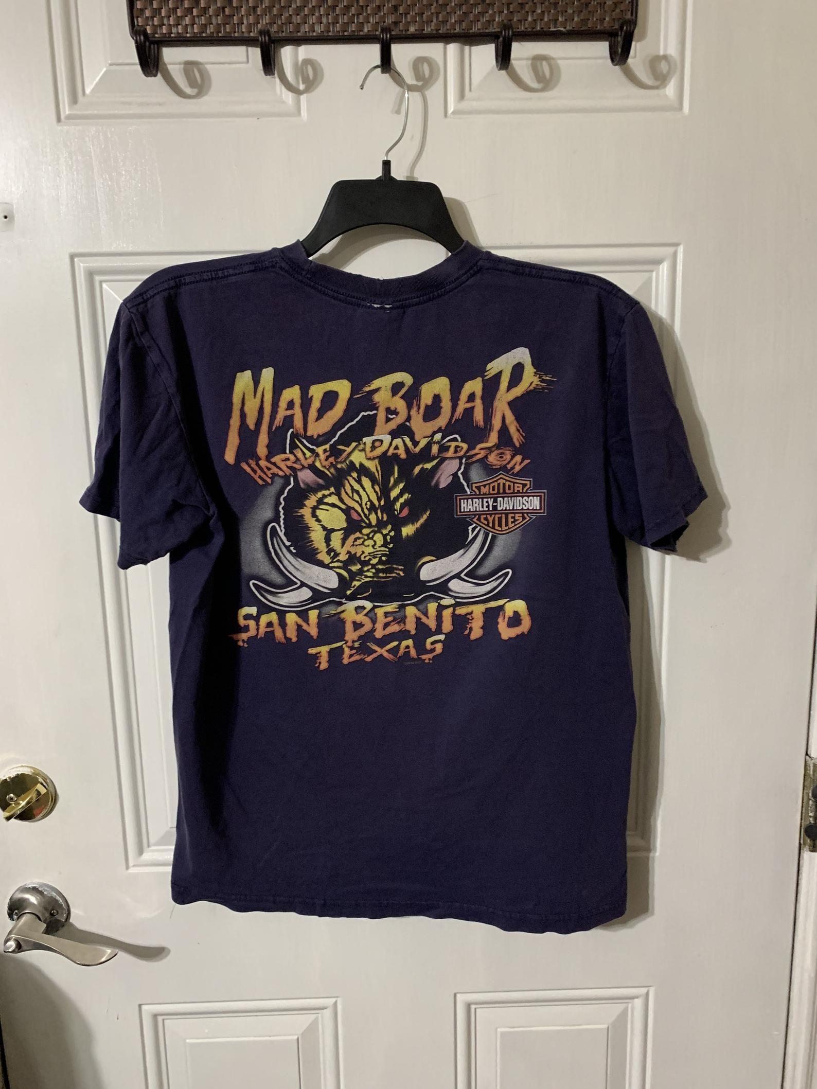 Vintage Harley Davidson Bad Board San Benito Tx T-Shirt L