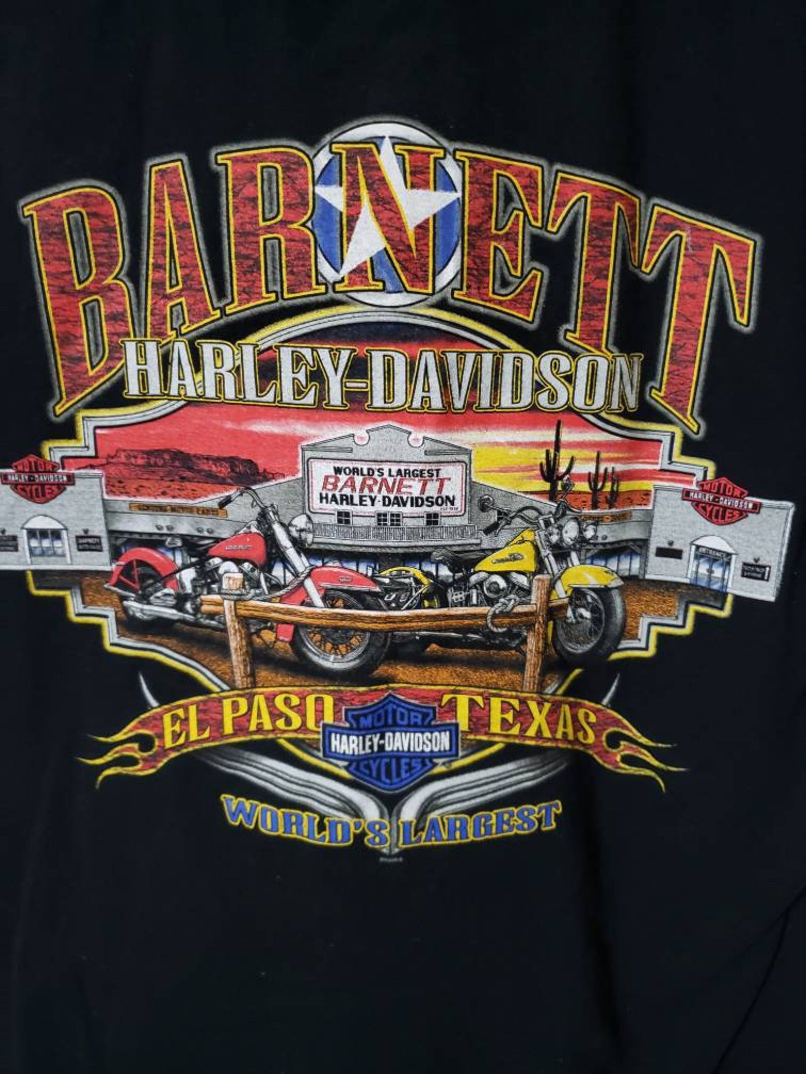 Vintage Harley Davidson Barnet El Paso Texas Tshirt M
