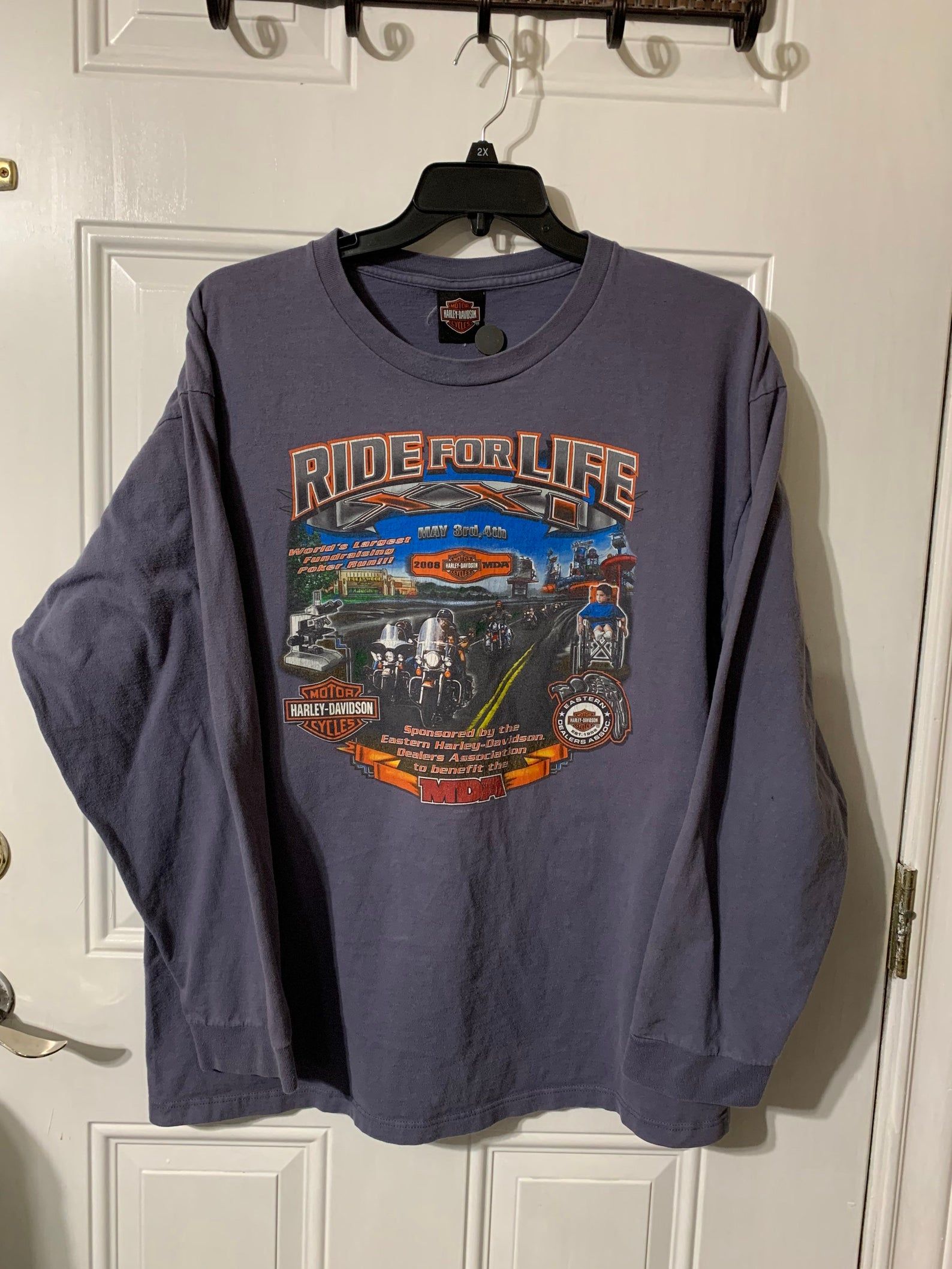 Vintage Harley Davidson Shirt Ride For Life Estern Dealers Assoc